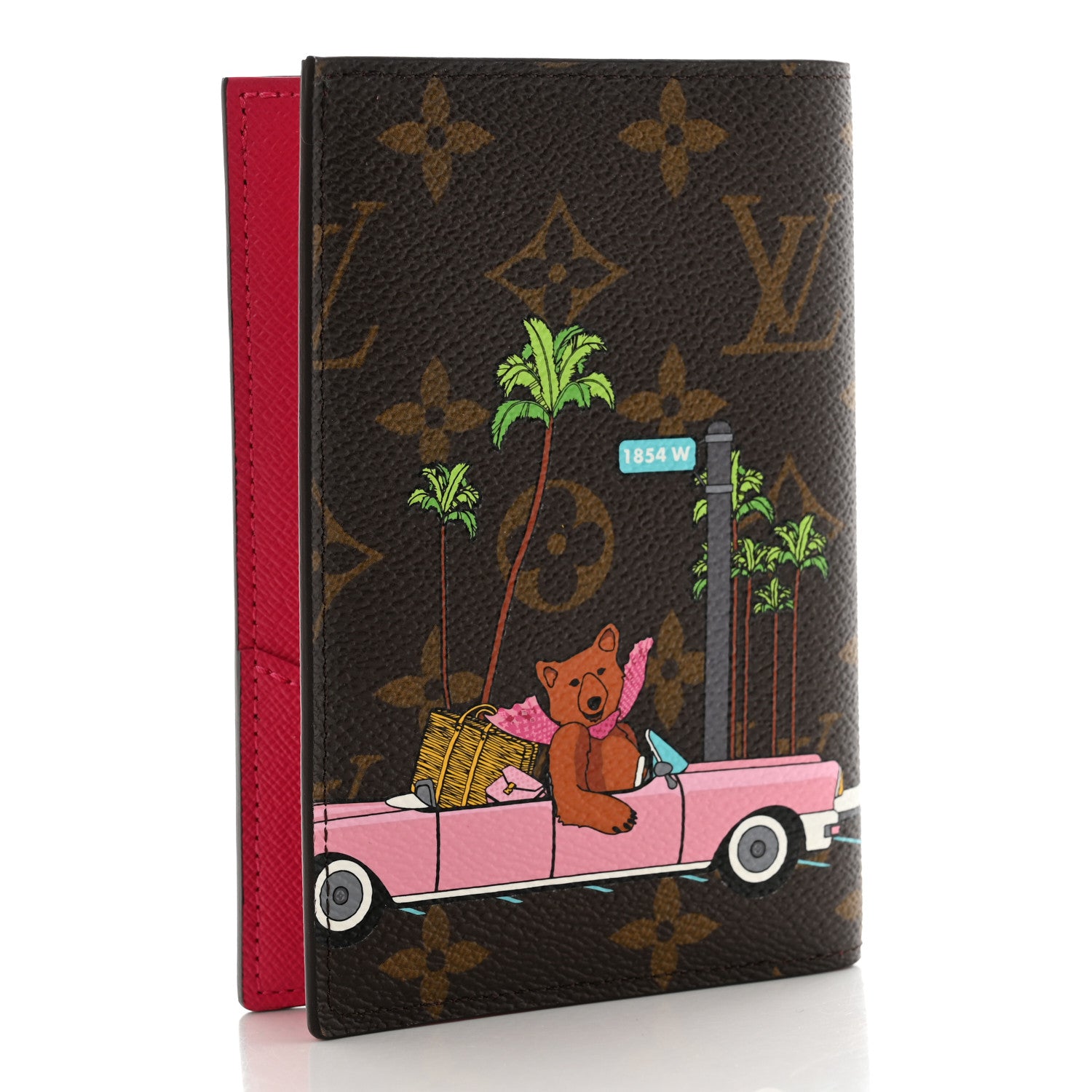 Louis Vuitton Monogram 2021 Christmas Animation Hollywood Passport Cover Fuchsia 3 of 7