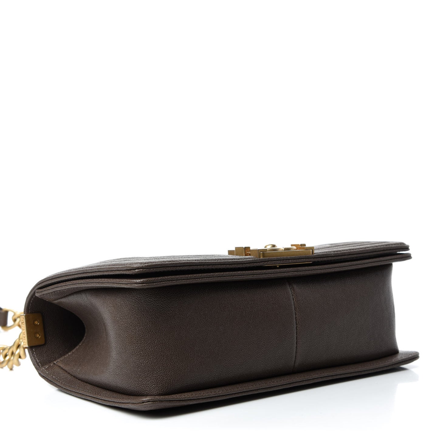 Caviar Quilted Medium Boy Flap Khaki