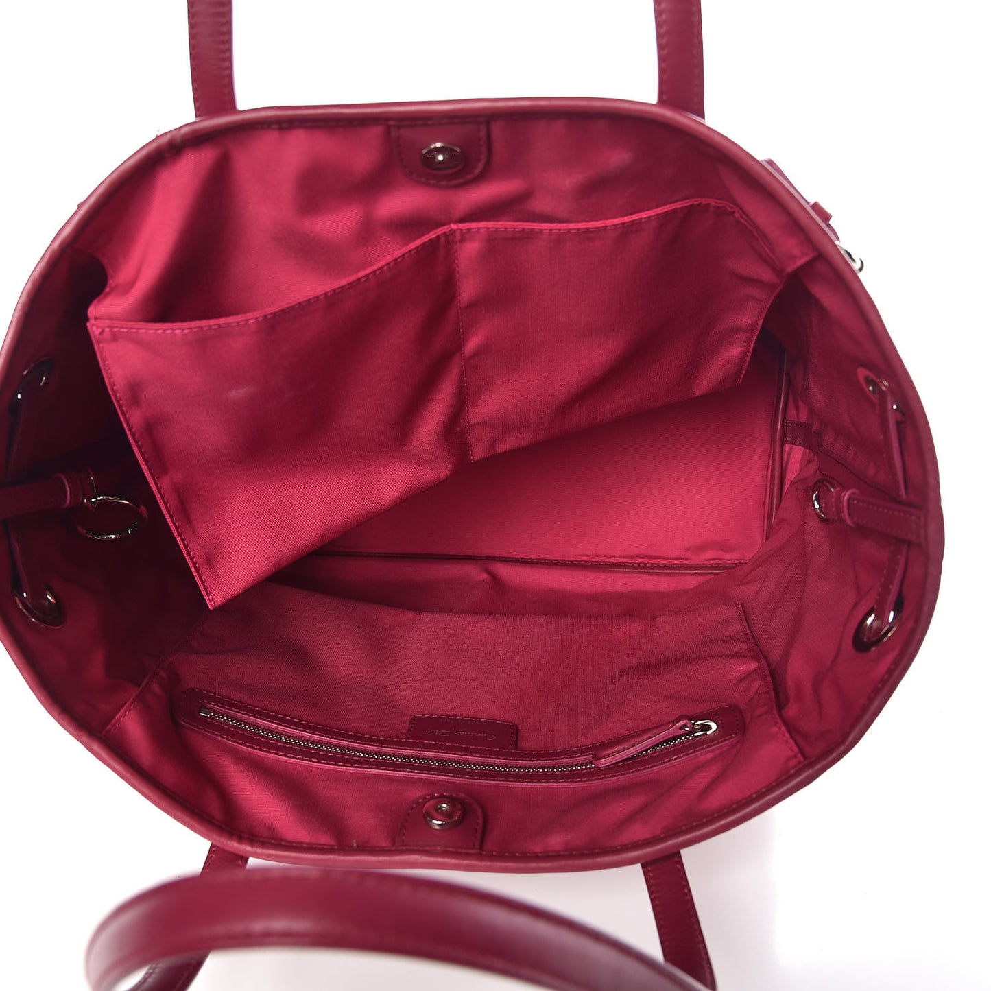 Coated Canvas Cannage Medium Panarea Tote Raspberry