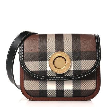 Burberry Calfskin Check Small Elizabeth Bag Brown 1 of 8