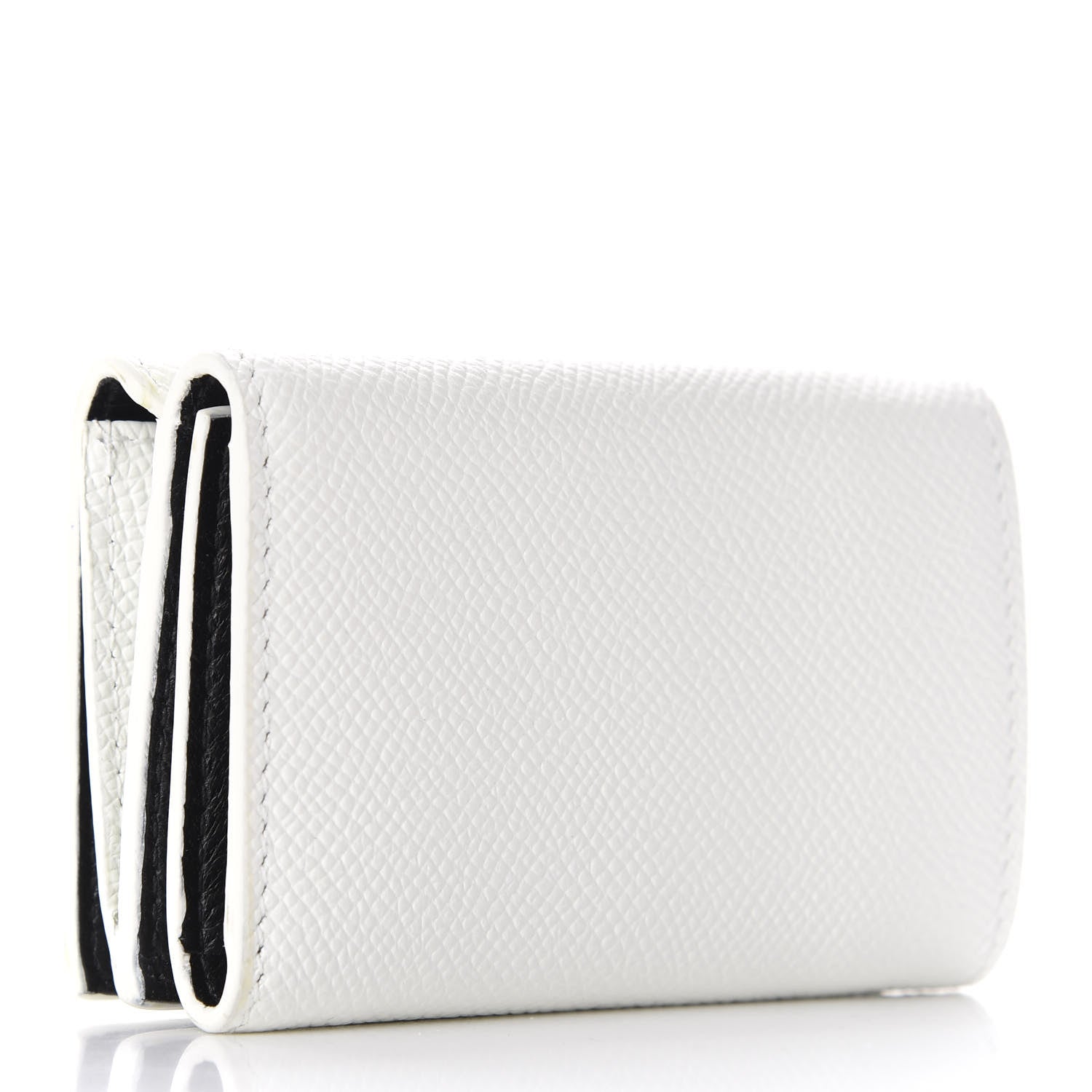 Balenciaga Signature Grained Calfskin Logo Mini Ville Wallet White 3 of 8