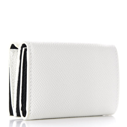 Balenciaga Signature Grained Calfskin Logo Mini Ville Wallet White 3 of 8