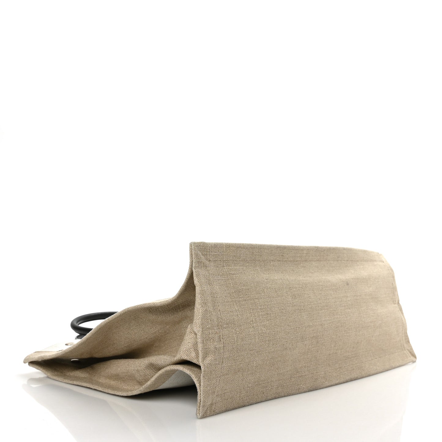 Linen Calfskin Rive Gauche Tote Optic White