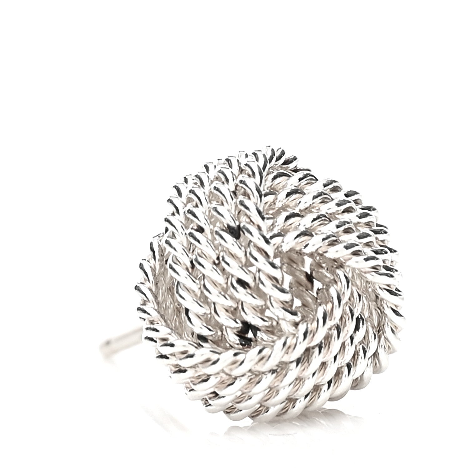 Tiffany Sterling Silver Twist Knot Earrings 5 of 5