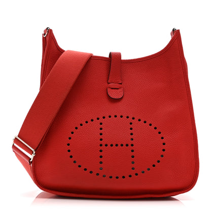 Hermes Taurillon Clemence Evelyne III GM Rouge Pivoine 1 of 10