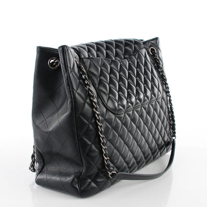 Chanel Calfskin Quilted Flap Tote Black 3 of 8