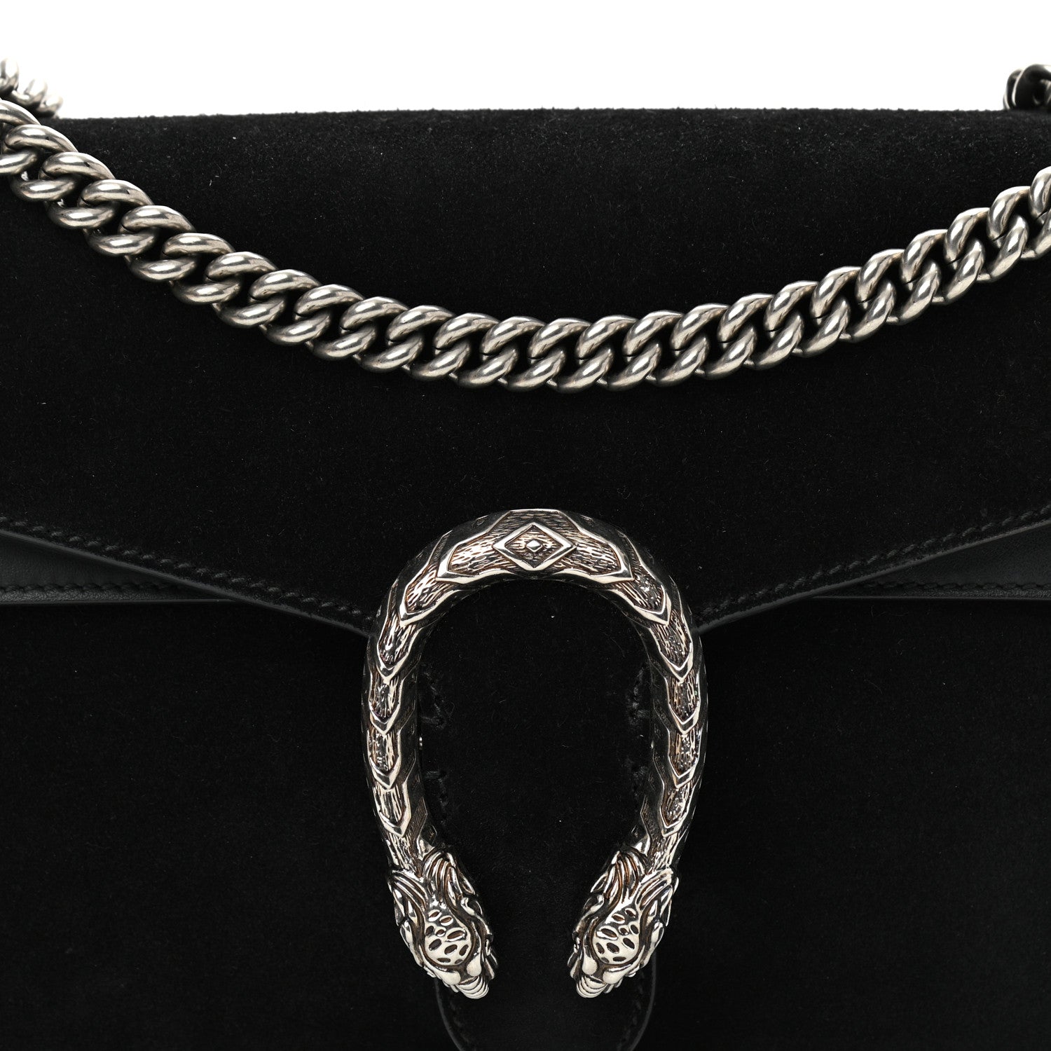 Gucci Suede Small Dionysus Shoulder Bag Black 8 of 11