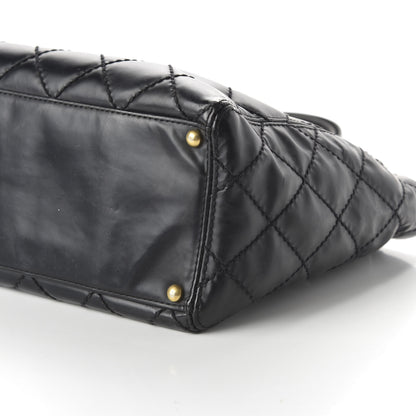 Chanel Glazed Calfskin Stitch Tote Black 7 of 16