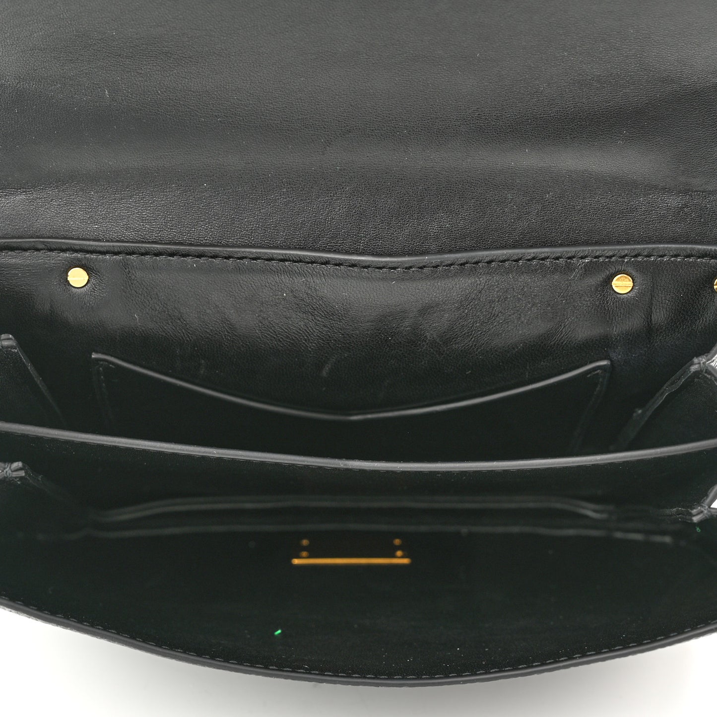Calfskin Mount Envelope Bag Black