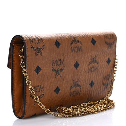 MCM Visetos Large Patricia Wallet On Chain Cognac 3 of 7