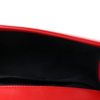 Chanel Lambskin Embossed Medium Boy Cube Flap Red 5 of 10