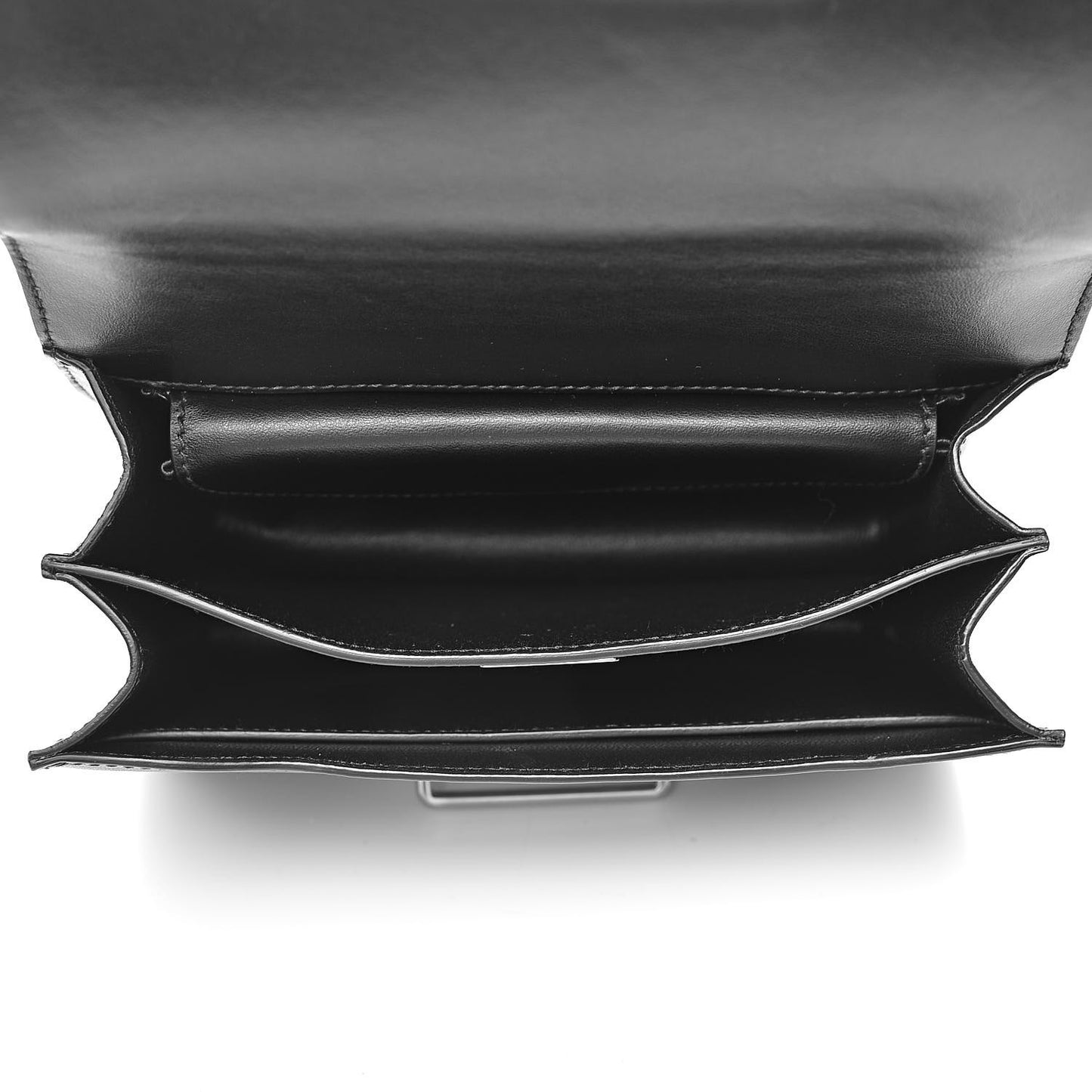 City Calf Saffiano Studded Small Cahier Bag Black
