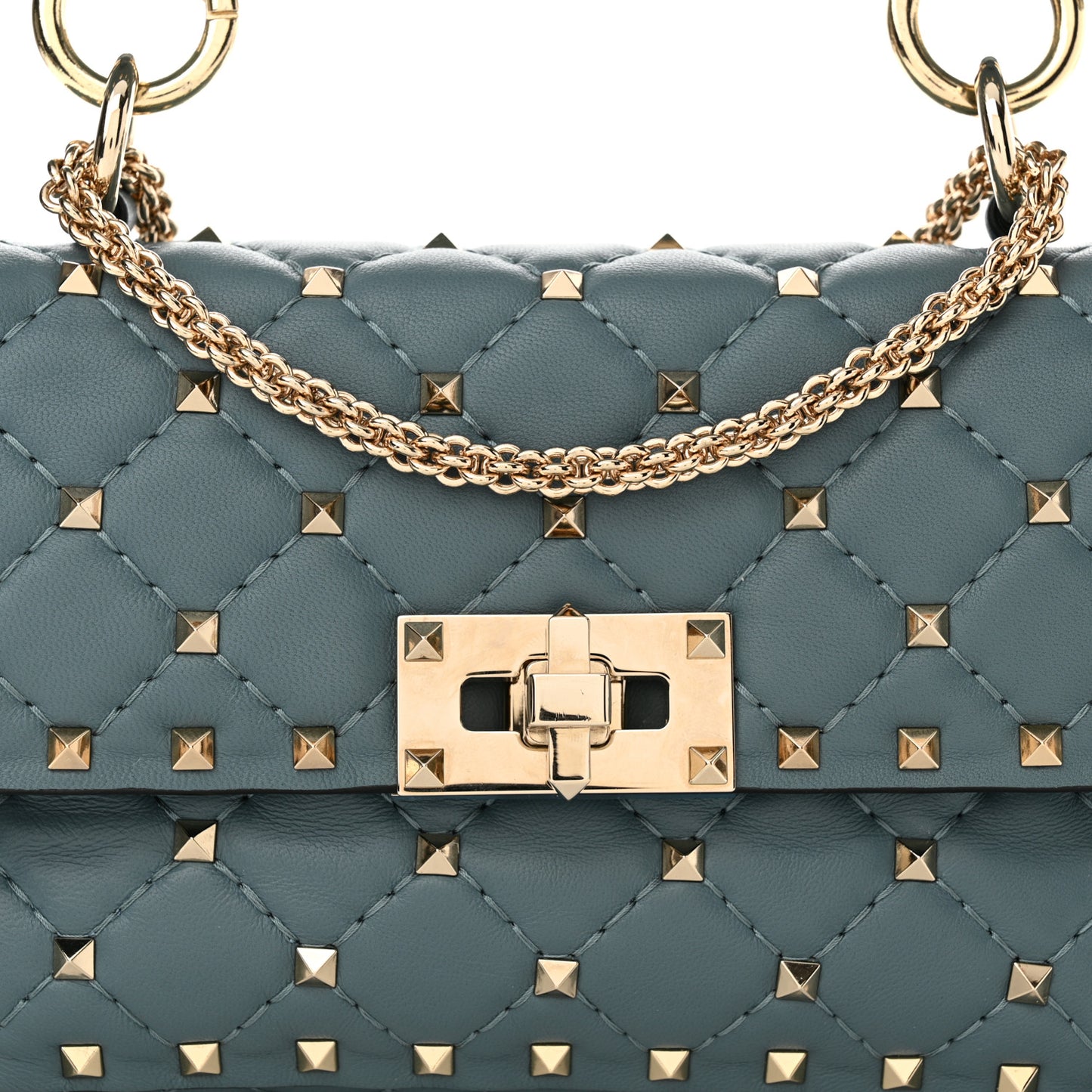 Nappa Small Rockstud Spike Shoulder Bag Amadeus