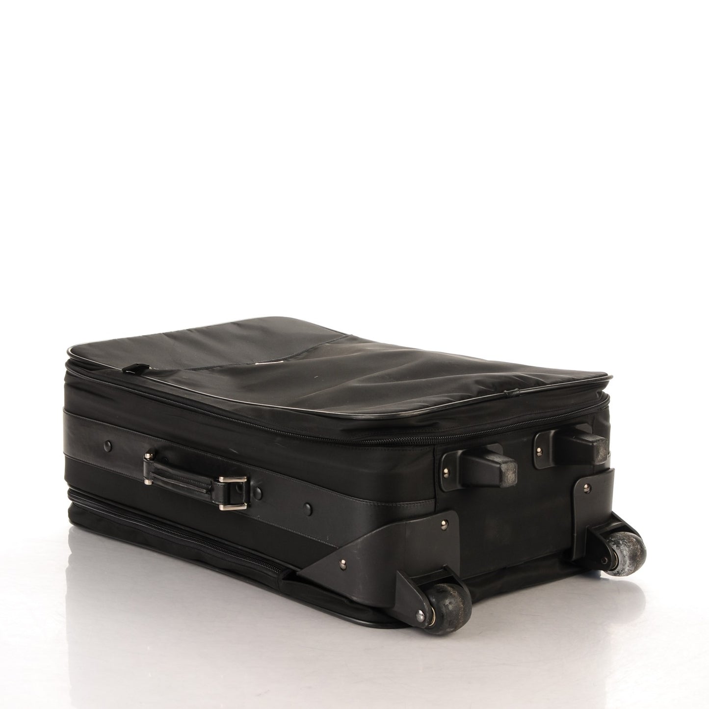 Tessuto Saffiano Trolley Luggage Nero Black