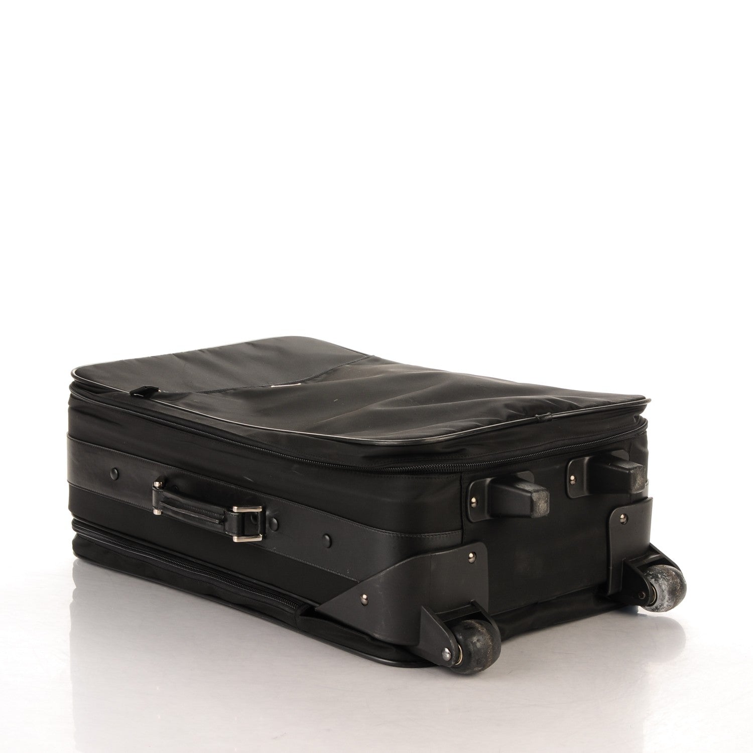 Prada Tessuto Saffiano Trolley Luggage Nero Black 5 of 8