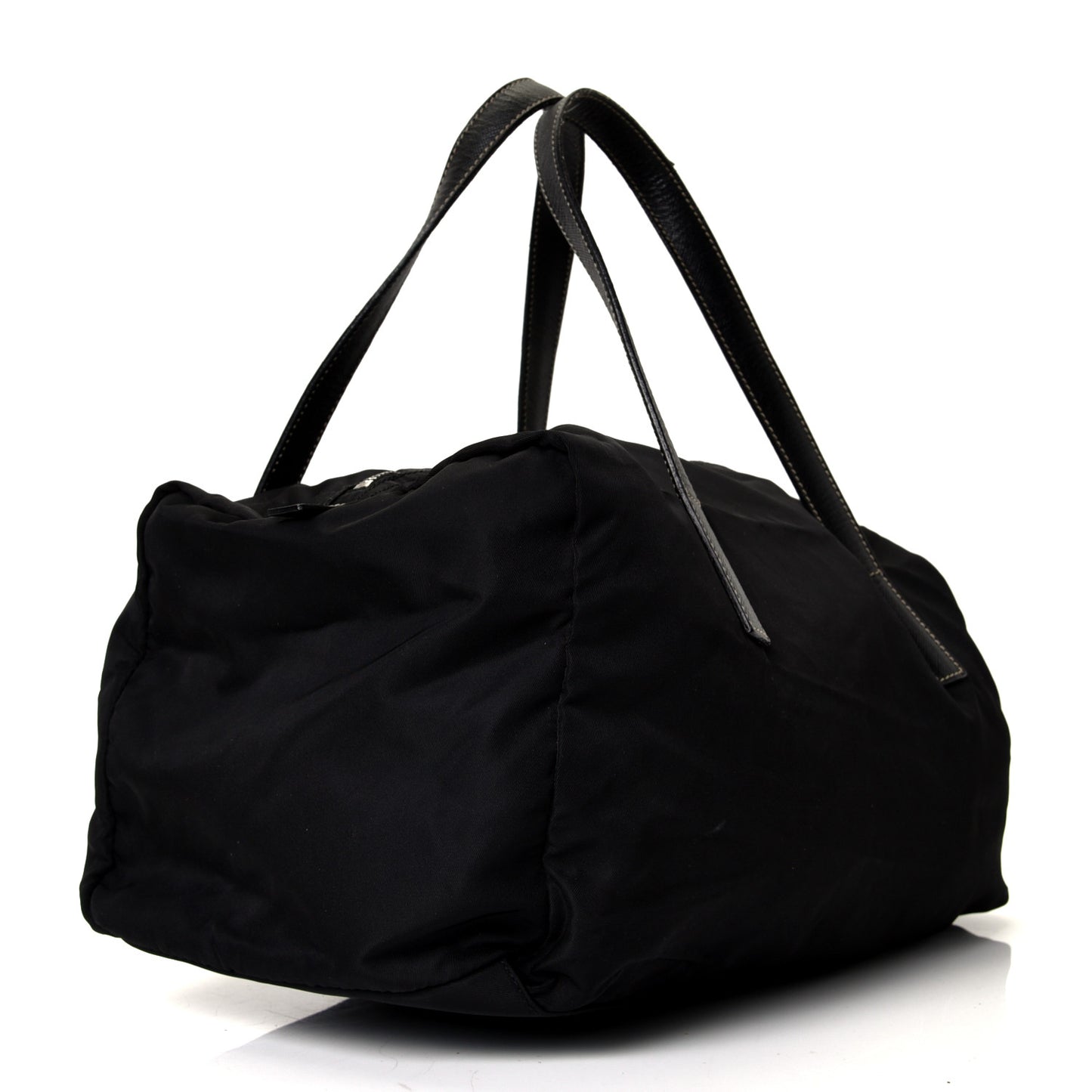 Tessuto Nylon Saffiano Duffel Bag Black