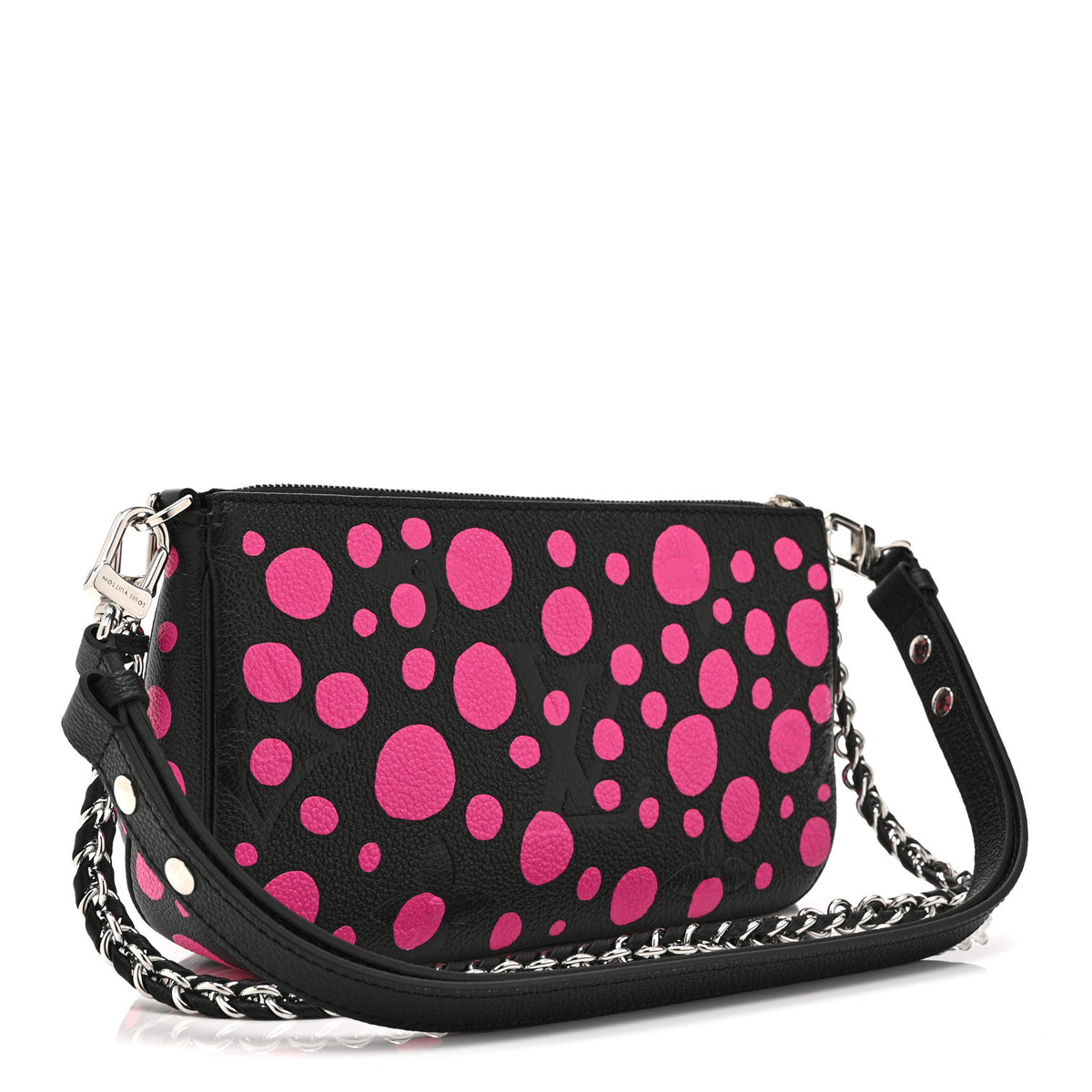 LV X YK Empreinte Multi Pochette Accessories Black Fuchsia