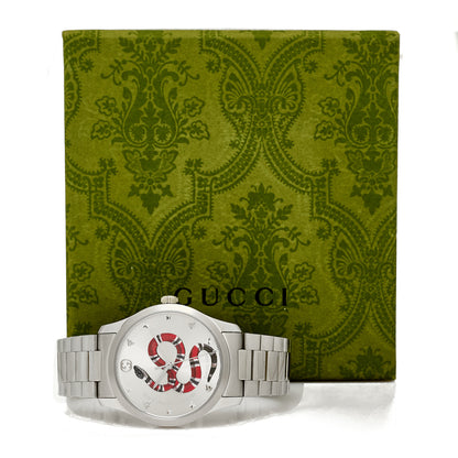 Gucci Stainless Steel 38mm G-Timeless Snake Quartz Watch 5 of 5