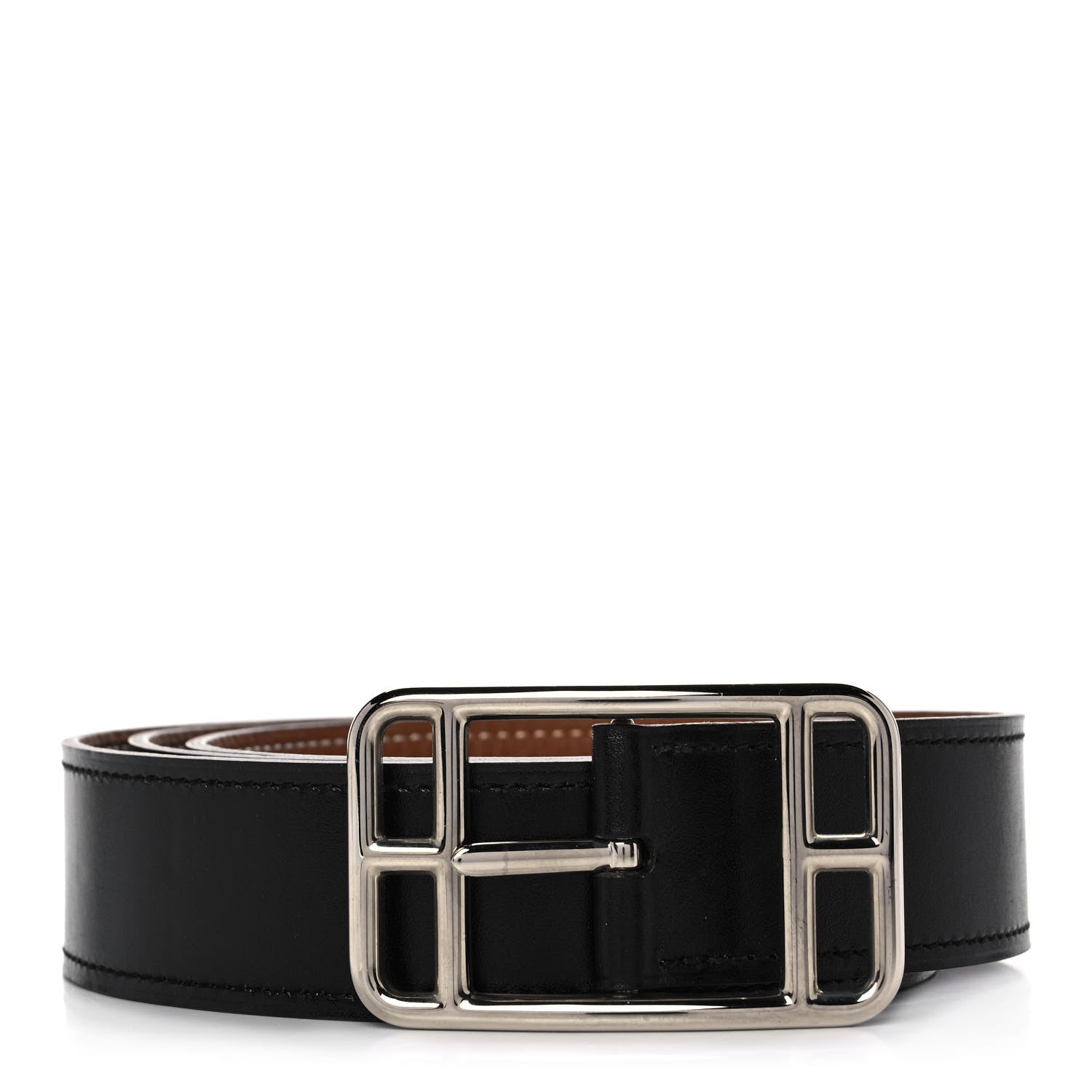 Hermes Box Togo 32mm Cape Cod Belt 100 Black Gold 1 of 4