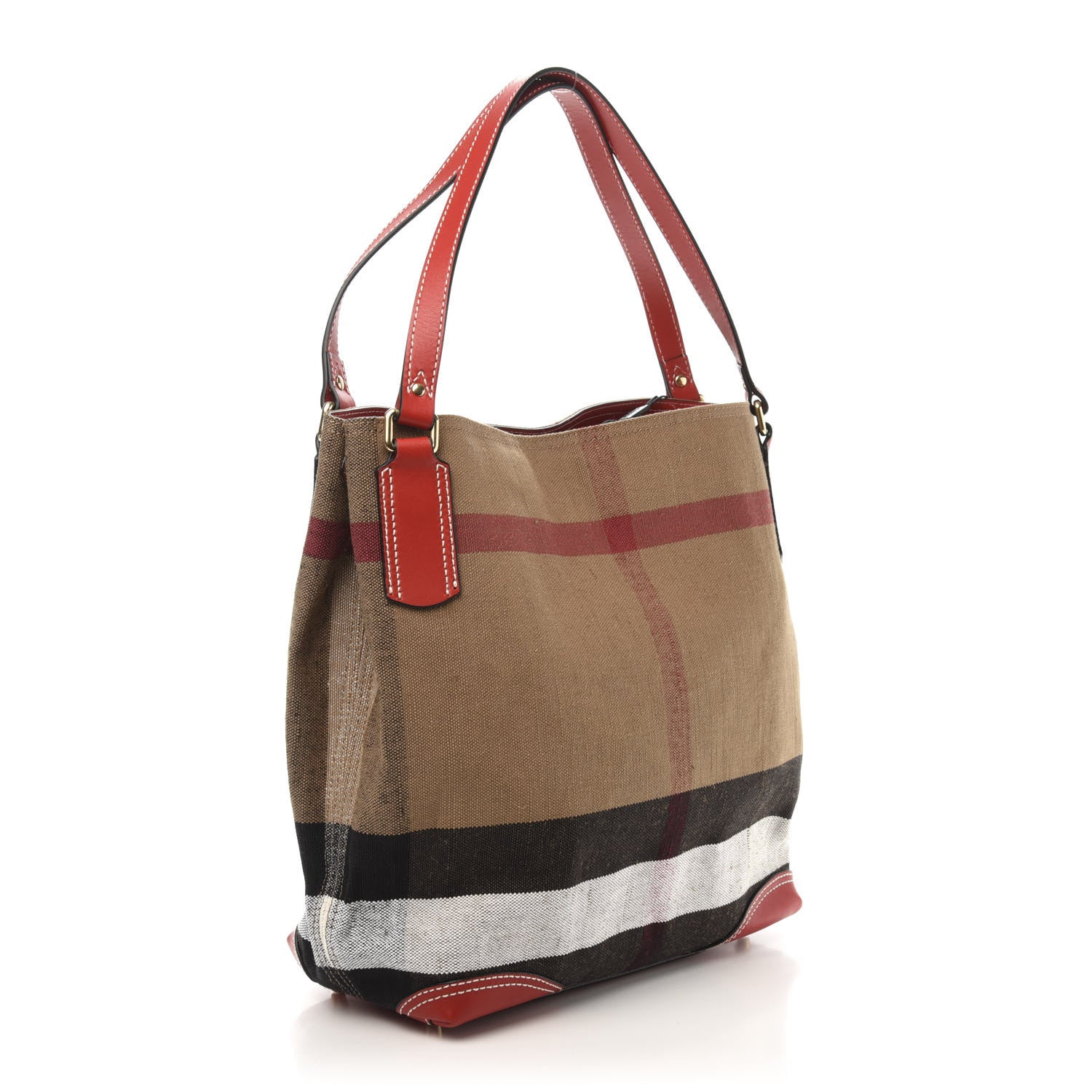 Burberry Canvas Mega Check Medium Maidstone Cadmium Red 3 of 9