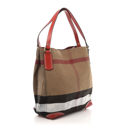 Burberry Canvas Mega Check Medium Maidstone Cadmium Red 3 of 9