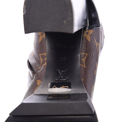 Louis Vuitton Patent Calfskin Monogram Star Trail Ankle Boots 38 Black 9 of 11