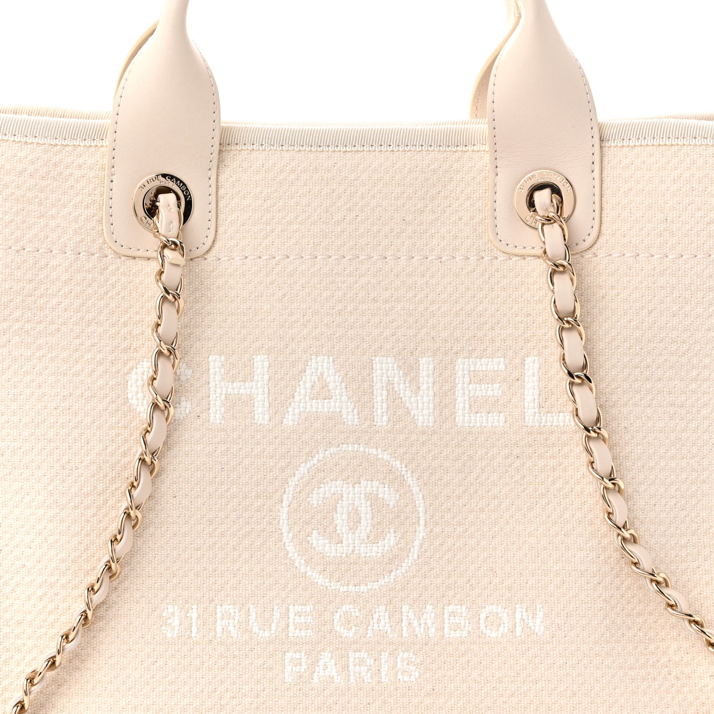 Mixed Fibers Small Deauville Tote White