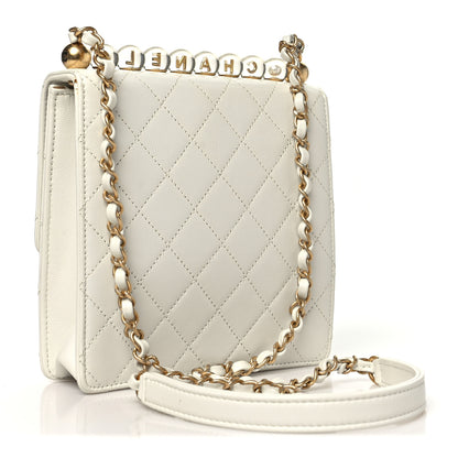 Chanel Goatskin Quilted Chic Pearls Flap White 3 of 10