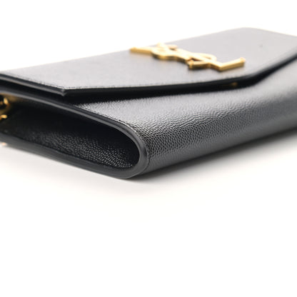 Saint Laurent Grain De Poudre Uptown Chain Wallet Black 12 of 14