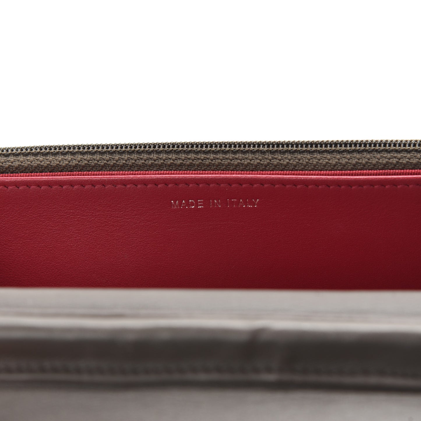 Aged Calfskin Quilted Gabrielle Wallet On Chain WOC Grey