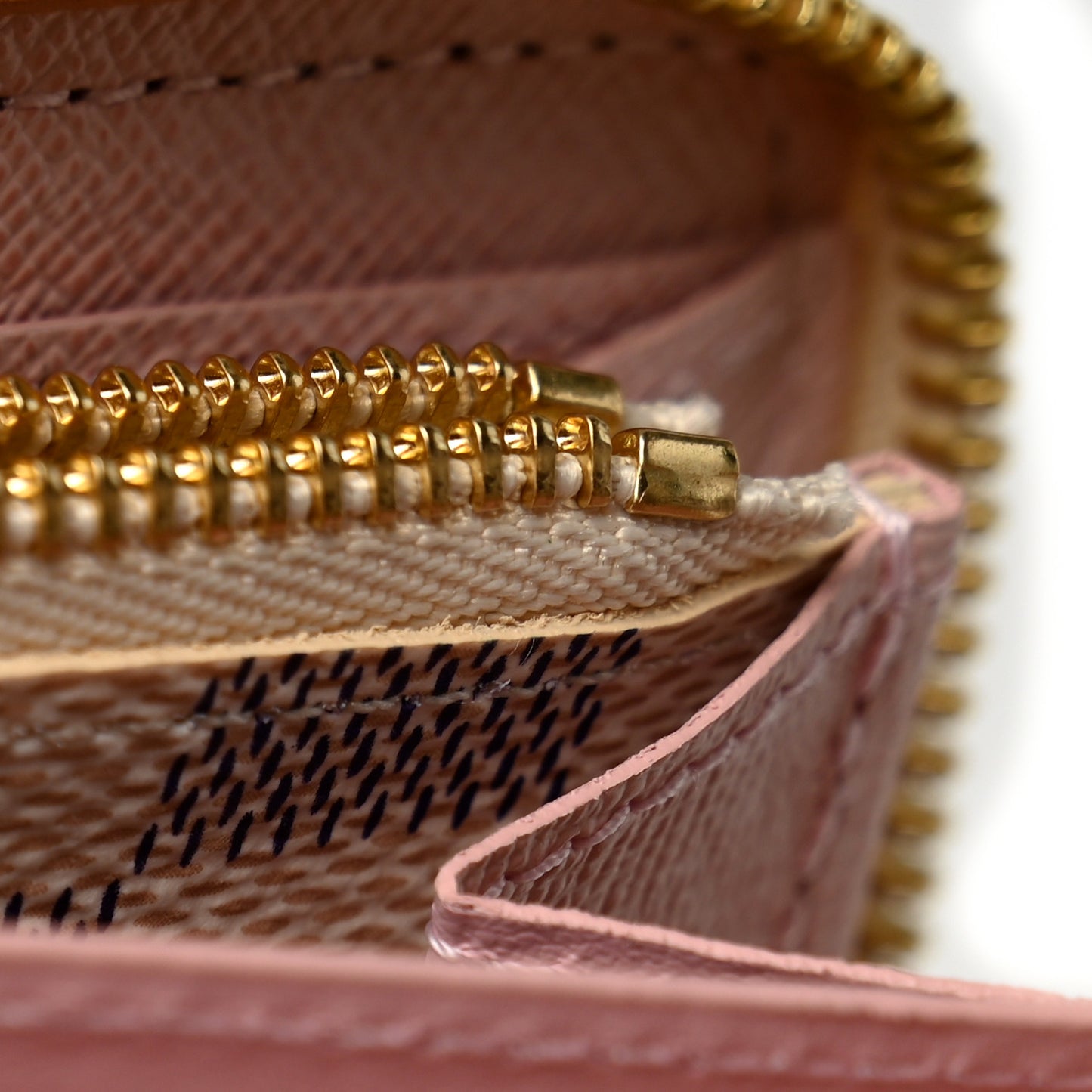 Damier Azur Clemence Wallet Rose Ballerine