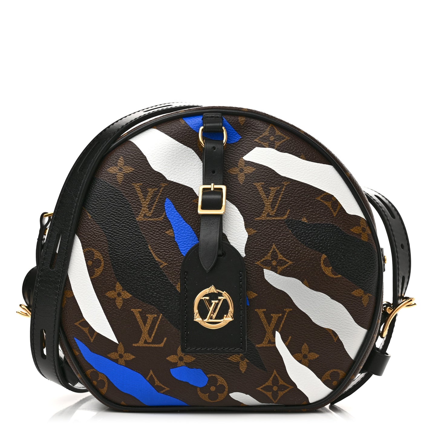 X LOL Monogram Boite Chapeau Souple Blue Silver