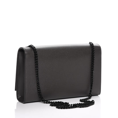 Saint Laurent Grain De Poudre Medium Classic Monogram Kate Satchel Coal 3 of 6