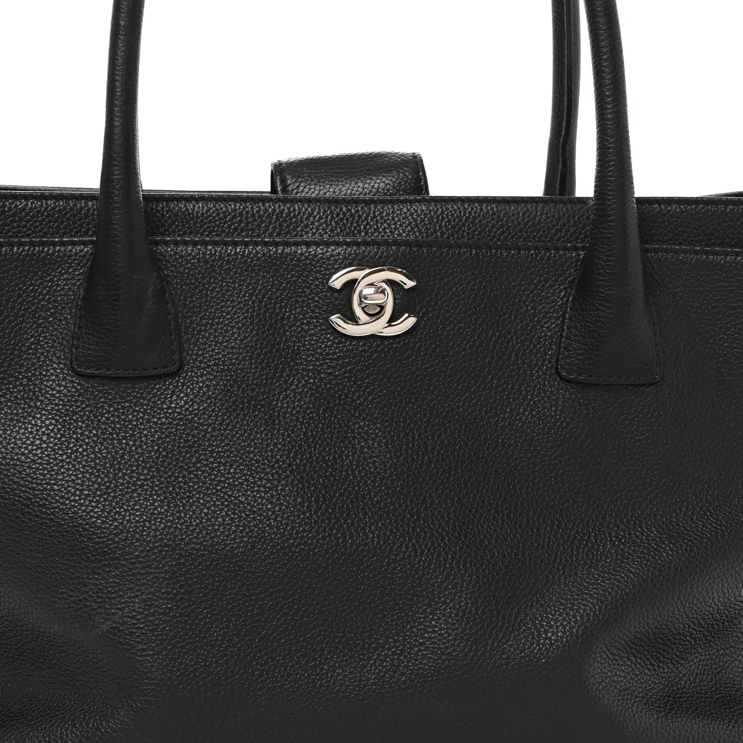 Chanel Calfskin Cerf Executive Shopper Tote Black 8 of 11