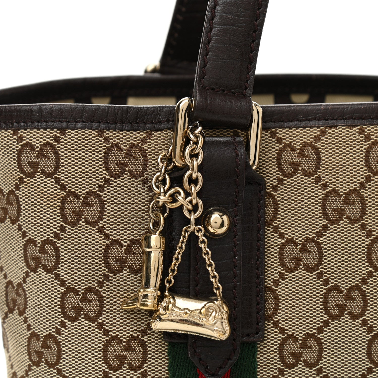 Gucci Monogram Small Jolicoeur Tote Dark Brown 10 of 10