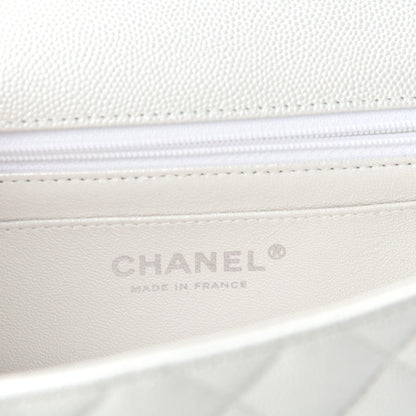 Chanel Iridescent Caviar Quilted Mini Top Handle Rectangular Flap White 8 of 10