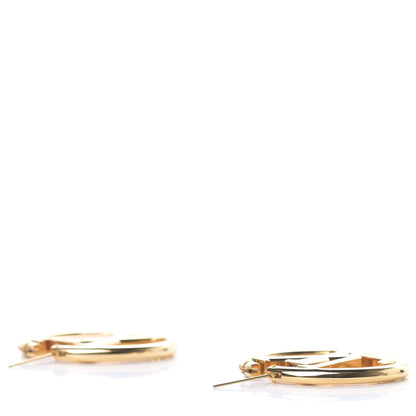 Louis Vuitton Metal Louise Hoop Earrings Gold 4 of 6