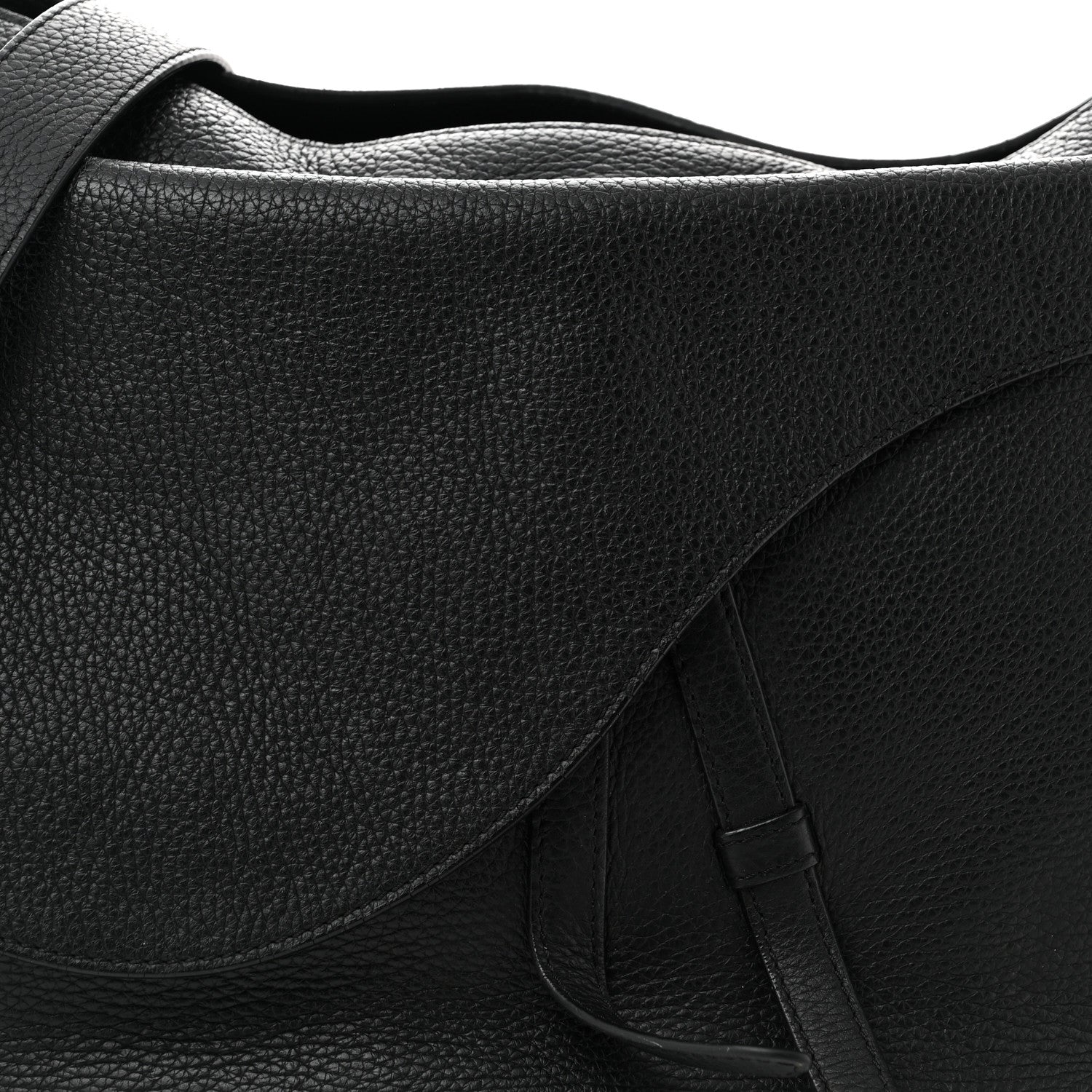 Christian Dior Grained Calfskin Saddle Soft Bag Black 8 of 11