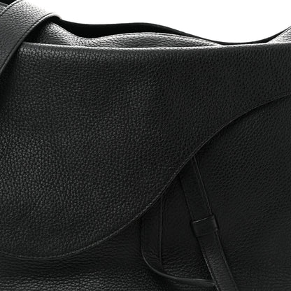 Christian Dior Grained Calfskin Saddle Soft Bag Black 8 of 11