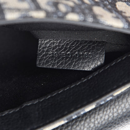 Christian Dior Oblique Saddle Messenger Pouch Beige Black 8 of 13