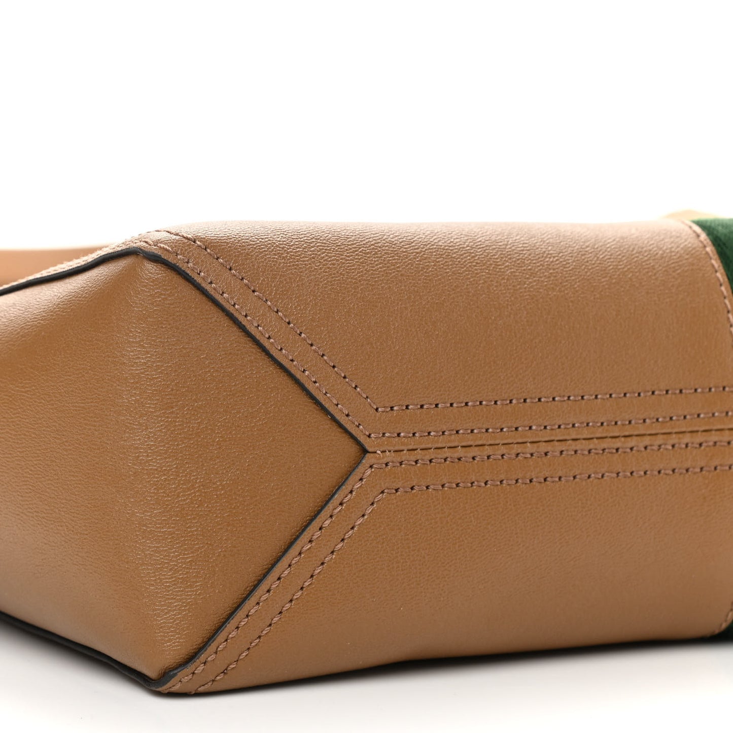 New Sakai Calfskin Lux Web Medium Dahlia Tote Quarz Beige