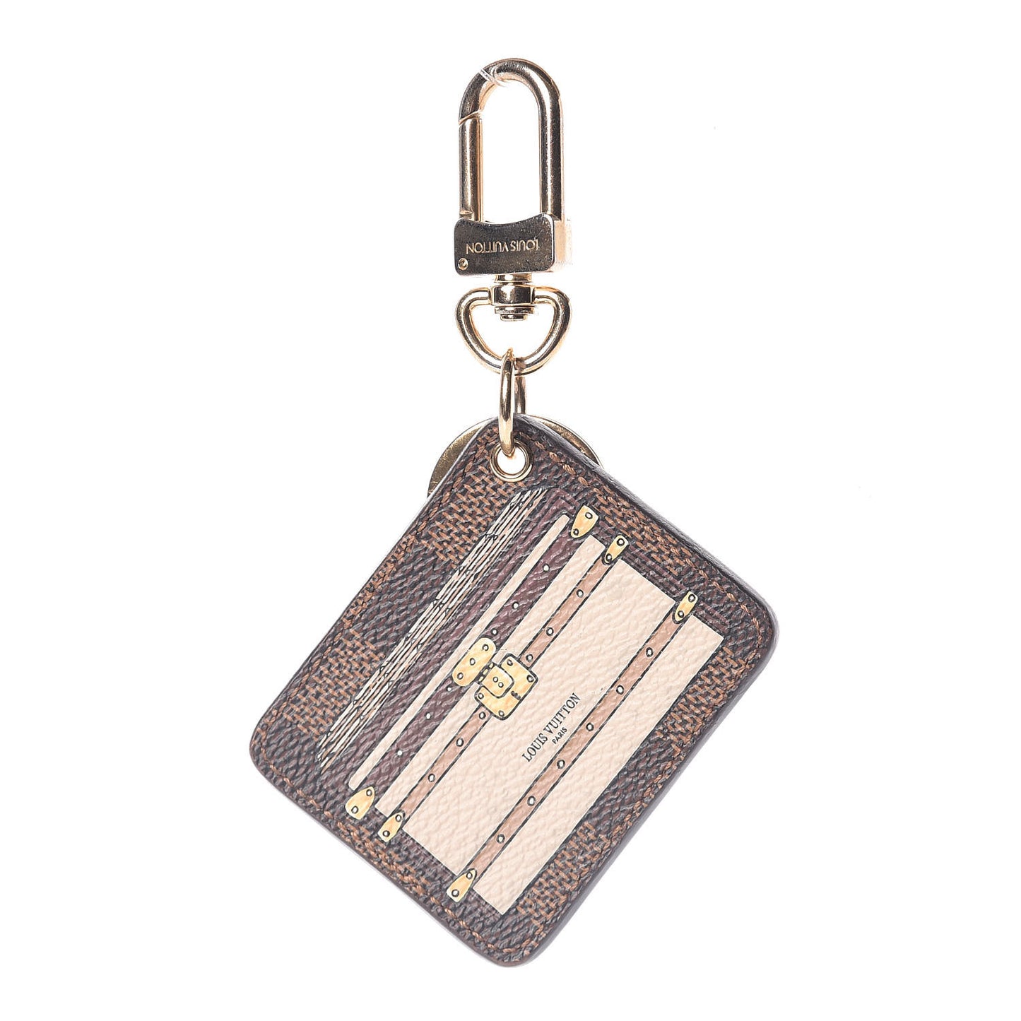 Damier Ebene Trunks and Locks Bag Charm