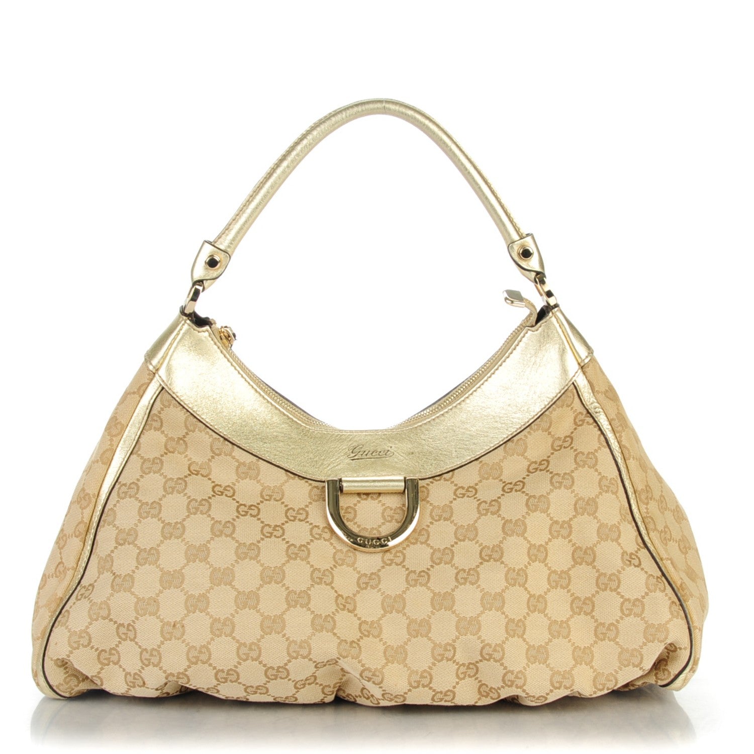 Gucci Monogram Large D Gold Hobo Gold 1 of 9