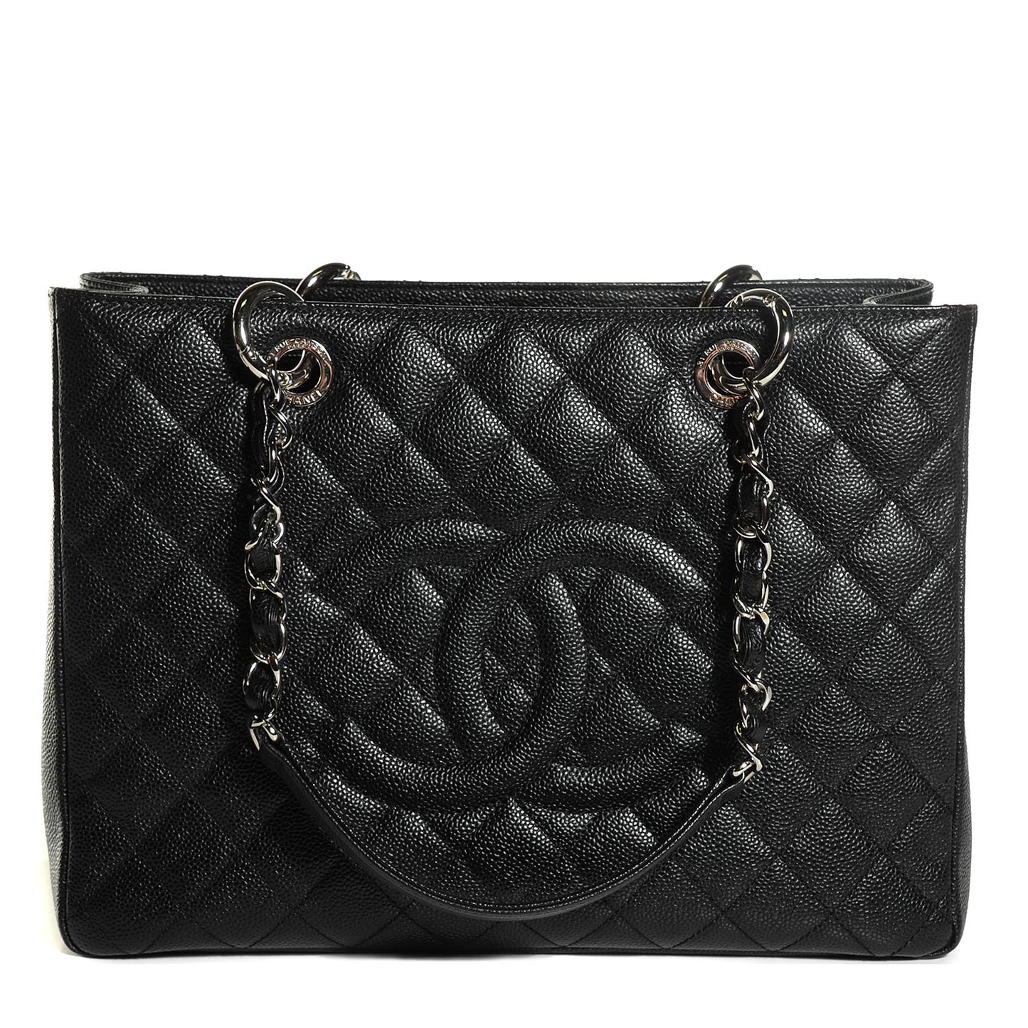 Caviar Quilted Grand Shopping Tote GST Black