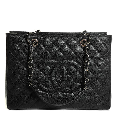 Chanel Caviar Quilted Grand Shopping Tote GST Black 1 of 8
