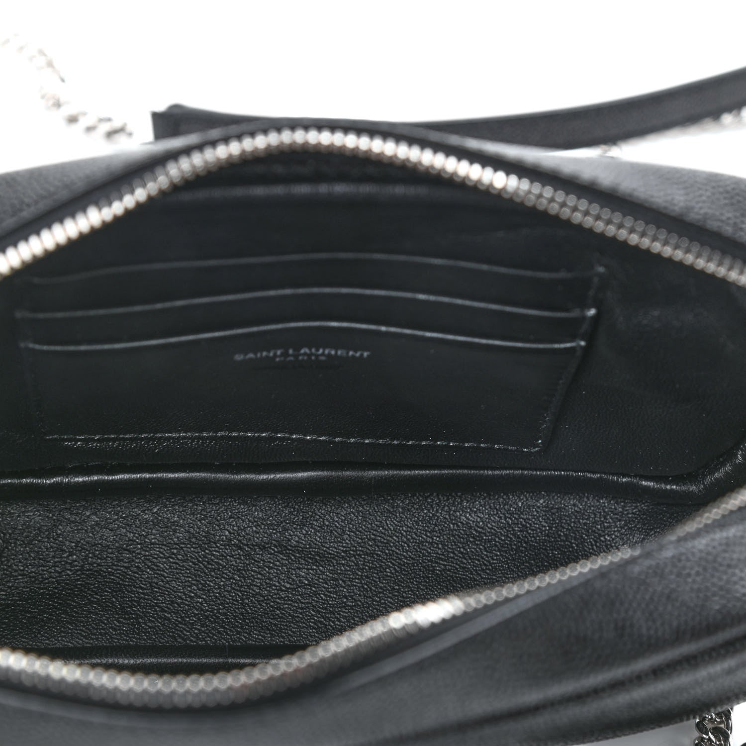 Saint Laurent Grain De Poudre Matelasse Monogram Mini Lou Camera Bag Black 5 of 9