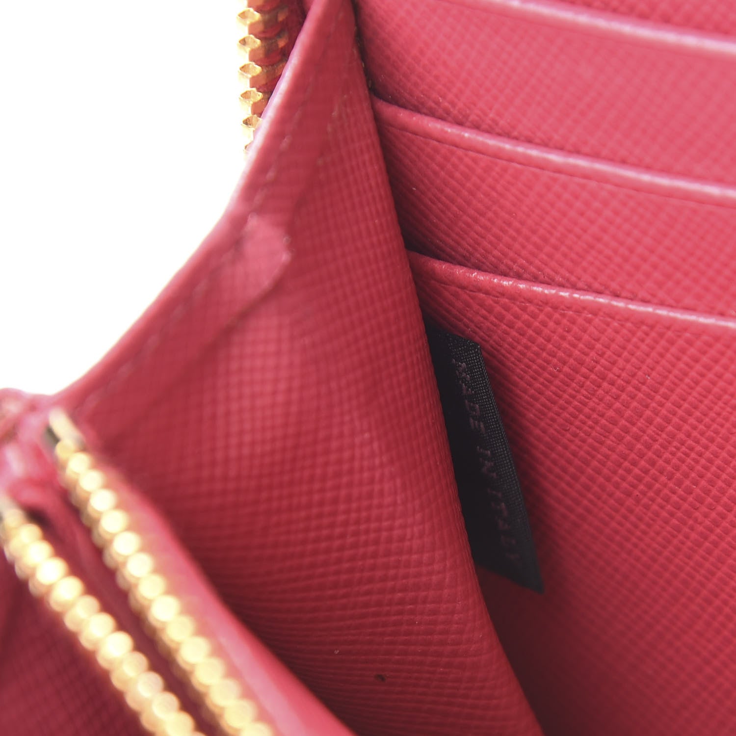 Prada Saffiano Zip Around Wallet Peonia 7 of 12