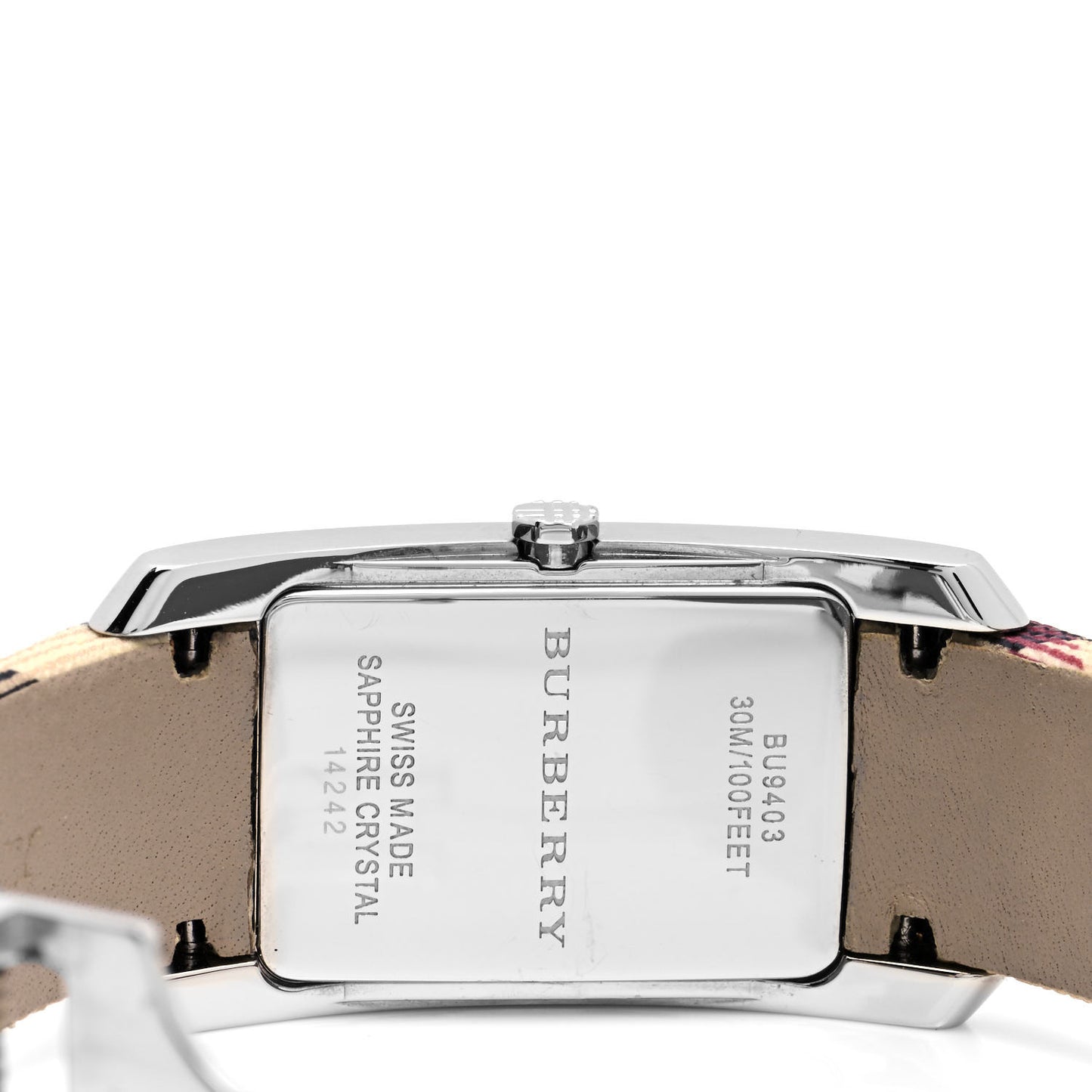 Stainless Steel Calfskin 25mm Heritage Nova Check Quartz Watch BU9403