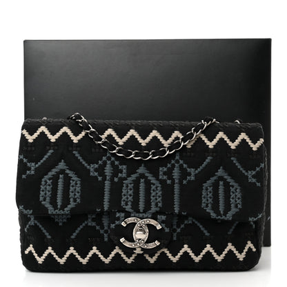 Chanel Jersey Embroidered Paris Dallas Flap Black 16 of 16