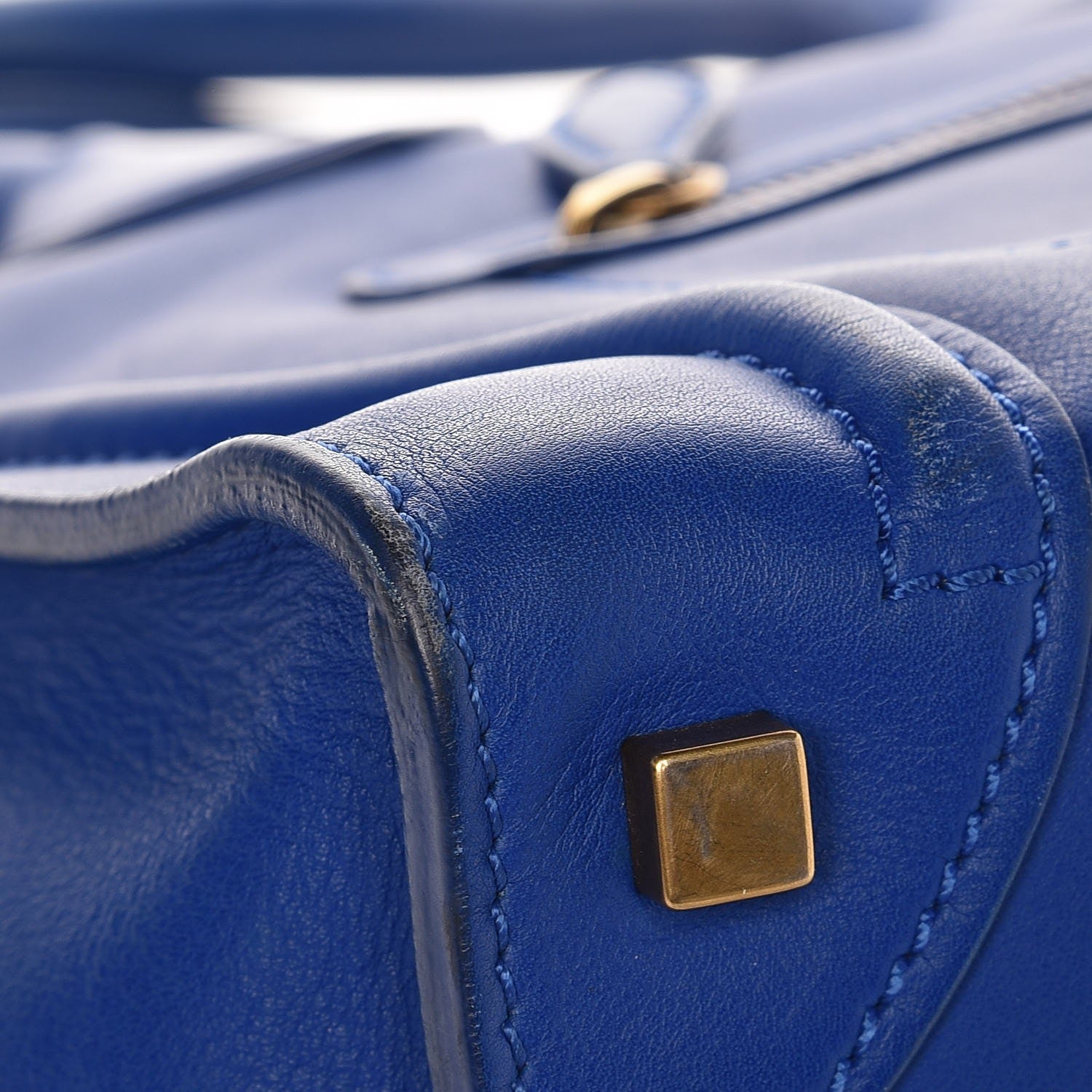Celine Smooth Calfskin Mini Luggage Electric Blue 12 of 12